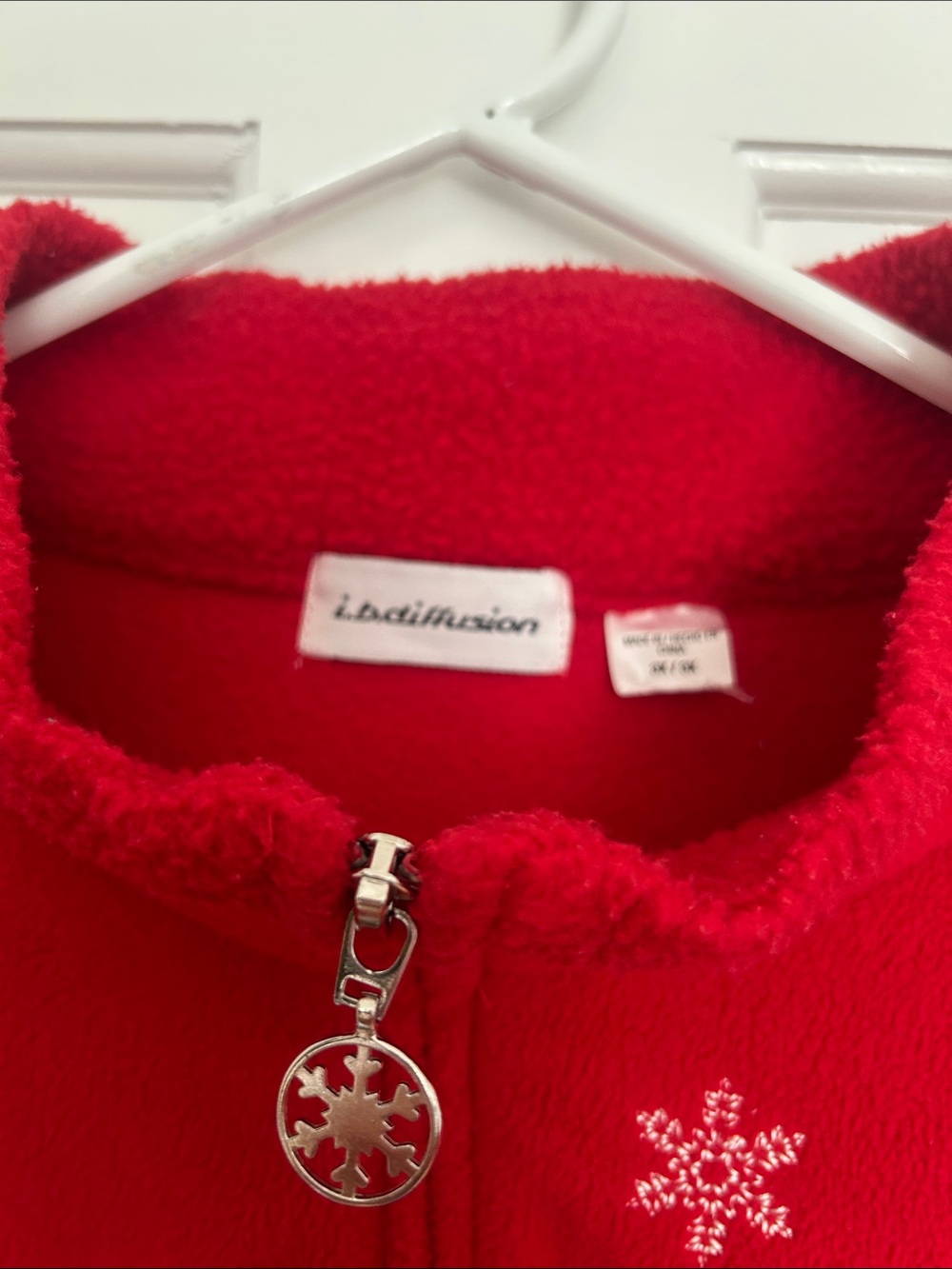 Vtg 90s i.b. diffusion Embroidered Ugly Christmas Fleece Jacket Sz 3X